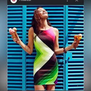 Desigual Dress - Desigual Black Summer Colorful Geometric Tank Dress